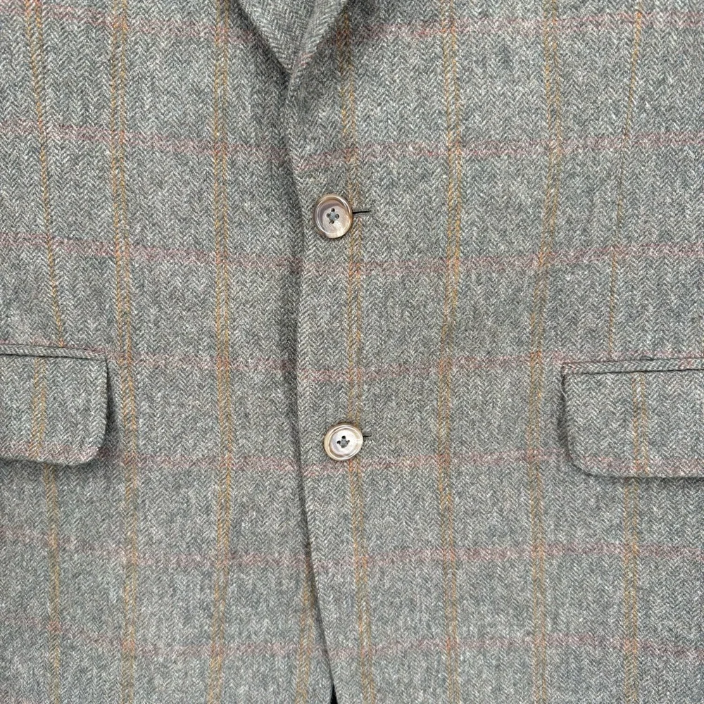 Jos A Bank Camel Hair 42R Sport Coat Herringbone Windowpane Blazer Luxury Office